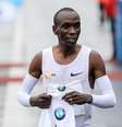 A queniano Eliud Kipchoge na Maratona de Berlim, na Alemanha (Foto: Fernanda Paradizo) Foto: Divulgação / Contra-Relógio