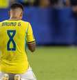 Bruno Guimarães perdeu o pênalti que abriria o placar em favor do Brasil.   Foto: Reprodução/ Redes Sociais
