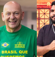 Montagem com fotos de Luciano Hang, dono da Havan, e o humorista Paulo Vieira  Foto: Montagem: Reprodução/Facebook/Luciano Hang e Divulgação/Globo
