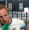 Kane em entrevista após classificação da Inglaterra  Foto: Reprodução