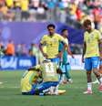 Jogadores após a eliminação do Brasil na Copa Foto: Buda Mendes/Getty Images / Esporte News Mundo