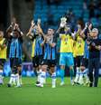 Elenco do Grêmio reunido. Foto: Lucas Uebel/Grêmio / Esporte News Mundo