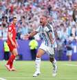 MacAllister abriu o placar para os argentinos na classificação histórica deste sábado em Kansas City  Foto: Kevin C. Cox/Getty Images