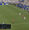 Fifa divulgou trajetória da bola  Foto: Reprodução/Fifa