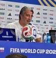 Técnico da Suíça concede entrevista coletiva após eliminação para a Argentina na Copa do Mundo  Foto: Paula Almeida/Terra