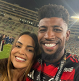 Estela Braga e Emerson Royal são alvos de ataques após amistoso contra o Benfica  Foto: Reprodução/Instagram