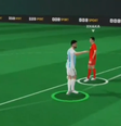 Segundo mostrou a BBC, centroavante se posicionou em frente a Xhaka no círculo central e impediu o adversário de reiniciar o jogo  Foto: Reprodução 