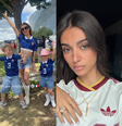 Esposas de jogadores da França e Espanha mostram looks para a semifinal da Copa  Foto: Reprodução/Instagram