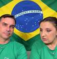 Flávio Bolsonaro e Daniella Marques   Foto: @flaviobolsonaro via Youtube/Reprodução / Estadão