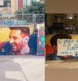 Mural com rostos de Yamal e Messi é vandalizado em Barcelona antes da final da Copa  Foto: Reprodução/Instagram/@axe_colours