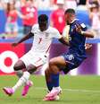 Saka foi o destaque da Inglaterra na partida  Foto: Jose Breton/Pics Action/NurPhoto via Getty Images