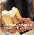 O "golpe do doce" viralizou no TikTok durante a feira da Expocrato, no Ceará Foto: Reprodução/TikTok