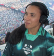 Marta após título da Espanha na Copa do Mundo  Foto: Reprodução/Globo