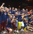 Seleção da Espanha celebrou conquista do bicampeonato da Copa do Mundo em Madri nesta segunda-feira, 20  Foto: Reprodução/YouTube/Selección Española de Fútbol (SeFutbol)