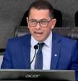 O vereador Anderson Goggi, presidente da Câmara de Vitória (ES), em sessão realizada nesta quarta-feira, 22  Foto: Reprodução/Câmara Municipal de Vitória/Youtube