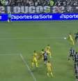 Igor Formiga vibra após fazer o gol do Mirassol sobre o Vasco. Mas, no fim, 1 a 1. Foto: Reprodução / Cazé TV / Jogada10