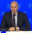 "A seleção francesa era a única coisa que eu queria fazer", declarou Zinédine Zidane nesta terça-feira (28), na sede da Federação Francesa de Futebol (FFF), após ser oficialmente apresentado como novo técnico dos Bleus. Foto: © youtube/fff - capture d'écran / RFI