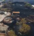 Vista aérea do município de Le Porge, na Gironda, devastado pelos incêndios, em 27 de julho de 2026.  Foto: RFI