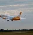 Anac restringiu a comercialização de passagens da companhia aérea Flybondi no Brasil.  Foto: Flybondi/Divulgação / Estadão