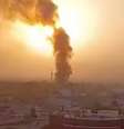 Rastro de fumaça deixado por ataque aéreo americano à cidade iraniana de Ahvaz em 30 de julho  Foto: DW / Deutsche Welle