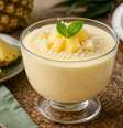 Mousse de abacaxi com coco. Foto: SaúdeLAB