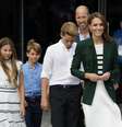 Príncipe William e Kate Middleton levam os filhos para acompanhar evento esportivo na Escócia  Foto: Jeff J Mitchell/Getty Images