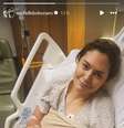 Ex-primeira-dama Michelle Bolsonaro fez um post em cama de hospital.  Foto: Instagram/Reprodução / Estadão