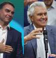 Luiz Inácio Lula da Silva (PT), Flávio Bolsonaro (PL) e Ronaldo Caiado (PSD) disputam a presidência  Foto: Reuters / BBC News Brasil