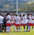 Jogadores do time sub-17 do Red Bull Bragantino. Foto: Fernando Roberto/Red Bull Bragantino / Esporte News Mundo