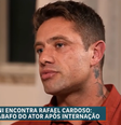 Rafael Cardoso em entrevista ao 'Domingo Espetacular'  Foto: Reprodução/Record