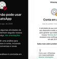 Usuários do WhatsApp em vários países relatam conta bloqueada. Foto: Reprodução/ Redes Sociais