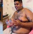 Gaab mostra antes e depois de perder 40 kg  Foto: Reprodução/Instagram