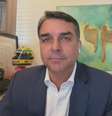Flávio Bolsonaro participou de sabatina por videoconferência   Foto: Reprodução/YouTube/G4 Business
