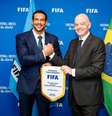 Samir Xaud, presidente da CBF, se posiciona sobre plano da Fifa - Foto: Samara Moumei / CBF / Jogada10