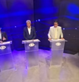 ACM Neto (União Brasil), Jerônimo Rodrigues (PT) e Ronaldo Mansur (PSOL) discutem ideias no debate da Band neste domingo  Foto: Reprodução/Youtube Band Bahia Oficial