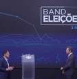 Tarcísio de Freitas e Fernando Haddad participaram de debate na Band, o primeiro entre os candidatos ao governo de São Paulo  Foto: Felipe Rau/Estadão / Estadão