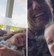 Rafael Cardoso com a filha após internação clínica  Foto: Reprodução Instagram | @caroolferraz