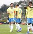 Bruninho dá um mortal para comemorar o primeiro gol do Brasil - Foto: Rafael Ribeiro / CBF / Jogada10