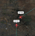 Aviões voavam na mesma rota com o mesmo número de voo  Foto: Reprodução/X/@flightradar24