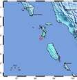 Terremoto de magnitude 6,1 ocorreu a 160 quilômetros a sudoeste de Nias Selatan, na ilha de Sumatra, no oeste da Indonésia.  Foto: Reprodução/Agência de Meteorologia, Climatologia e Geofísica da Indonésia / Estadão