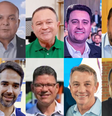 Dez governadores estão fora das eleições deste ano: Paulo Dantas (MDB) - AL; Ibaneis Rocha (MDB) - DF; Carlos Brandão (PSB) - MA; Ratinho Júnior (PSD) - PR; Cláudio Castro (PL) - RJ; Fátima Bezerra (PT) - RN; Eduardo Leite (PSD) - RS; Coronel Marcos Rocha (União) - RO; Antonio Denarium (PP) - RR; e Wanderlei Barbosa (Republicanos) - TO  Foto: Reprodução/Instagram/@paulodantasalagoas/@ibaneisoficial/@carlosbrandaoma/@ratinho_junior/@claudiocastrorj/@fatimabezerra13/@eduardoleite/@celmarcosrocha/@antoniodenariumrr/@wanderlei__barbosa