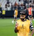 Memphis Depay durante aquecimento antes de Corinthians x Rosario Central.  Foto: Taba Benedicto/Estadão / Estadão