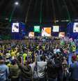 O candidato à presidência pelo PL, Flávio Bolsonaro, participa do lançamento de campanha oficial de Douglas Ruas para o governo do Estado, no Naracanazinho, zona norte do Rio de Janeiro  Foto: Pedro Kirilos/Estadão / Estadão