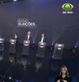 Púlpitos de Lula, Flávio e Zema ficam vazios  Foto: Reprodução/Band