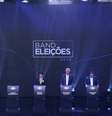 Augusto Cury (Avante), Renan Santos (Missão) e Ronaldo Caiado (PSD), candidatos à Presidência da República nas eleições 2026, participam do primeiro debate promovido pela TV Band em parceria com o Estadão  Foto: Daniel Teixeira/Estadao / Estadão