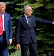 Trump e Carney durante cúpula do G7 em Alberta, no Canadá  Foto: ANSA / Ansa - Brasil
