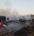Veículos pegaram fogo após a colisão  Foto: Divulgação/Polícia Rodoviária Federal