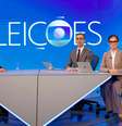  Ronaldo Caiado (PSD) com Renata Vasconcellos e César Tralli nos Estúdios Globo.  Foto: Manoella Mello/Globo 