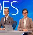 César Tralli e Renata Vasconcellos cumprem seu papel de entrevistadores, mas o roteiro de perguntas está distante da realidade do povo  Foto: Reprodução