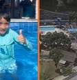 Perícia aponta que piscina de parque onde criança morreu afogada tinha sinalização  Foto: Reprodução/Redes sociais/TV Globo / Portal de Prefeitura